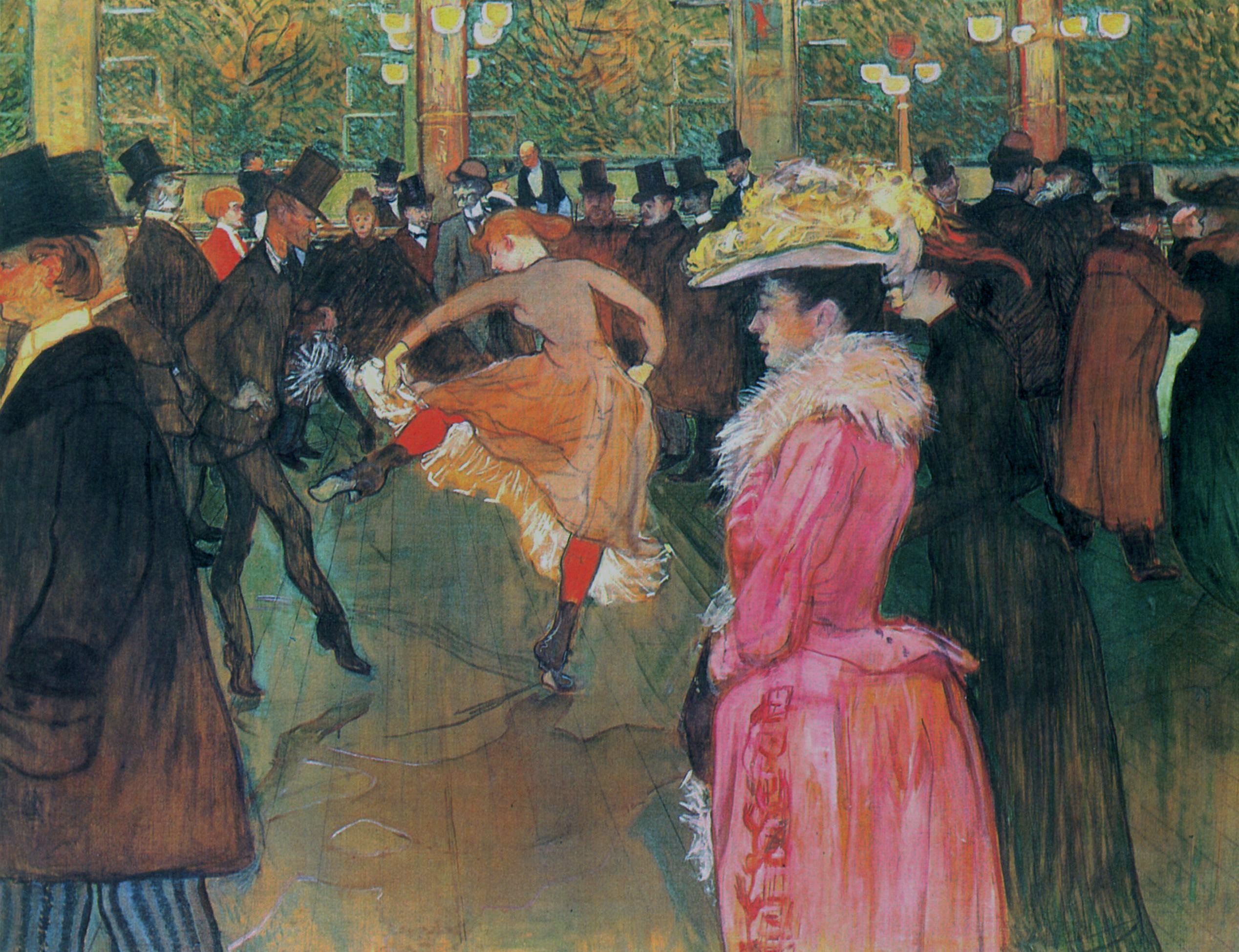 Анри Тулуз-Лотрек Танец в Мулен-Руж 1890г